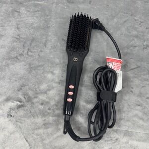 LANGE Heated Styling Brush Straightener Black Corded Hair Tool